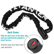 Load image into Gallery viewer, Chain Lock, Security Anti-Theft Bike Lock Chain Bicycle Chain Lock Bike Locks for electric Bike, Motorcycle, Bicycles