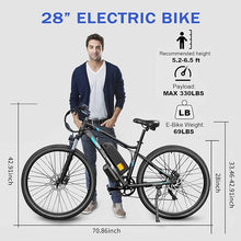 Load image into Gallery viewer, Y & Q  Electric Bike for Adults, 750W Ebike, 28'' Electric Mountain Bike, 32MPH Electric Bicycle, 48V 13AH Battery, LCD Display,