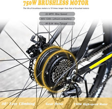 Load image into Gallery viewer, Y&Q Electric Bike for Adults, 750W Ebike, 27.5'' Electric Mountain Bike