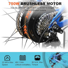 Load image into Gallery viewer, Y&Q Electric Bike for Adults, 750W Ebike, 28'' Electric Mountain Bike Blue