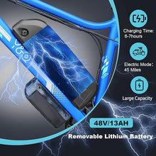 Load image into Gallery viewer, Y&Q Electric Bike for Adults, 750W Ebike, 28'' Electric Mountain Bike Blue