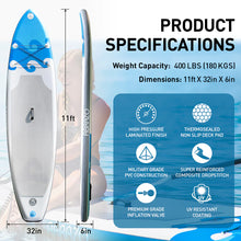 Load image into Gallery viewer, Blue white stand up PaddleboardTsunami SUP