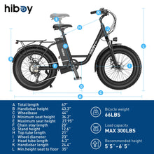 Load image into Gallery viewer, Hiboy EX6 Step-thru Fat Tire Electric Bike