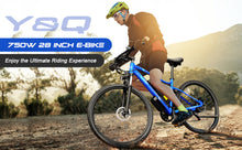 Load image into Gallery viewer, Y&Q Electric Bike for Adults, 750W Ebike, 28'' Electric Mountain Bike Blue