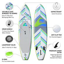 Load image into Gallery viewer, Blue Green White Stand up Paddleboard The Gentleman SUP