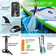 Load image into Gallery viewer, Blue Green White Stand up Paddleboard The Gentleman SUP