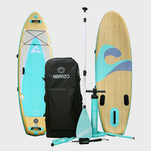 Load image into Gallery viewer, Aqua Yoga Stand Up paddleboard wide design Namaste Yoga SUP