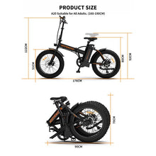 Load image into Gallery viewer, Folding Fat Tire Ebike 500 watts