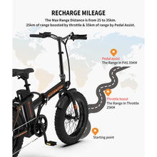 Load image into Gallery viewer, Folding Fat Tire Ebike 500 watts
