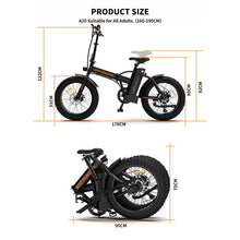 Load image into Gallery viewer, Folding Fat Tire Ebike 500 watts
